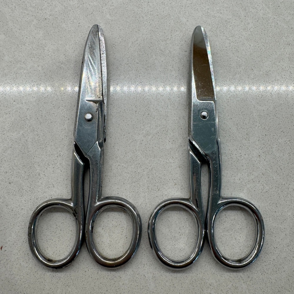 Vintage Clauss No. 925 Bell System Electrician Lineman Scissors USA Made 2 Pairs